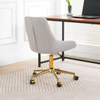 Chaise de bureau moderne réglable en polaire Teddy, petite chaise pivotante pour bureau, étude et studio
