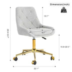Chaise de bureau moderne réglable en polaire Teddy, petite chaise pivotante pour bureau, étude et studio