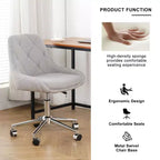 Chaise de bureau moderne réglable en polaire Teddy, petite chaise pivotante pour bureau, étude et studio