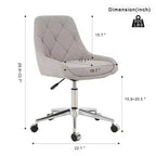 Chaise de bureau moderne réglable en polaire Teddy, petite chaise pivotante pour bureau, étude et studio
