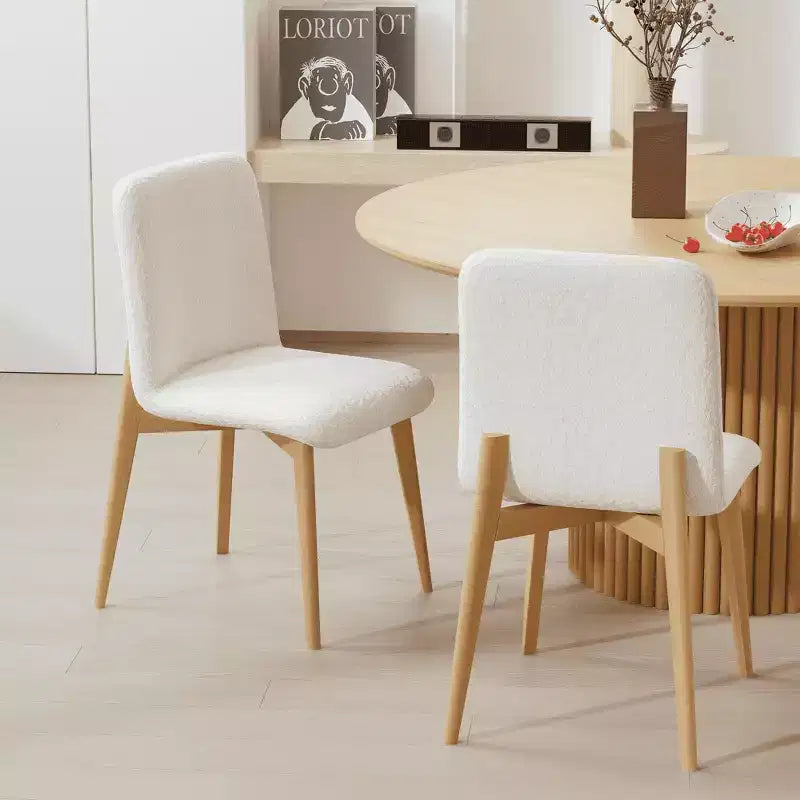 Chaise de salle à manger avec pieds en bois pour la cuisine et la salle à manger
