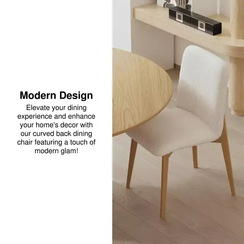 Chaise de salle à manger avec pieds en bois pour la cuisine et la salle à manger