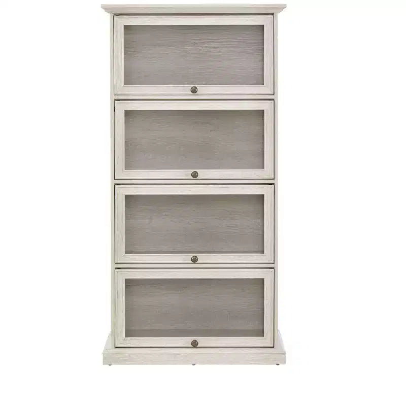 Étagère à 4 niveaux pour livres et CD, Organisateur de rangement pour salon, couloir et bureau
