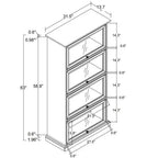 Étagère à 4 niveaux pour livres et CD, Organisateur de rangement pour salon, couloir et bureau