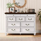 Grande commode de ferme à 9 tiroirs, commode rustique en bois pour chambre à coucher et salon