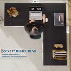 Bureau de direction d'angle en L blanc, bureau d'ordinateur d'angle de bureau à domicile de style rustique avec tiroirs de classement et meuble de rangement