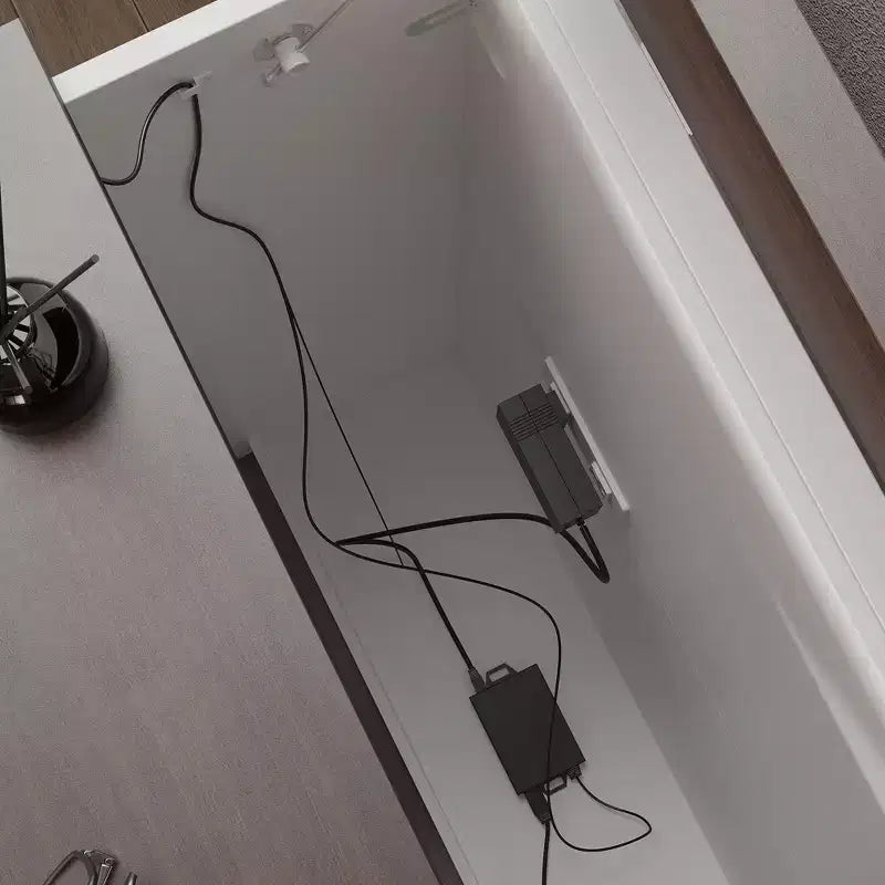 Meuble TV de jeu électrique à 9 tiroirs, centre de divertissement réglable en hauteur avec 2 prises de courant et unité de rangement TV de bureau divisé