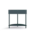 Table d'appoint élégante semi-circulaire avec 2 armoires en rotin et étagère inférieure pour salon, chambre et couloir
