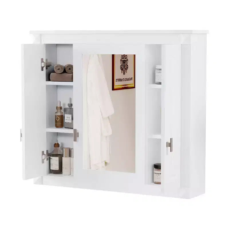 Armoire à pharmacie rectangulaire à montage en surface avec miroir et étagères réglables (L x H)