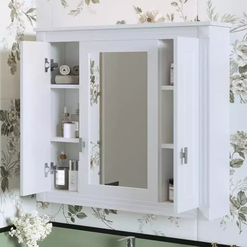 Armoire à pharmacie rectangulaire à montage en surface avec miroir et étagères réglables (L x H)