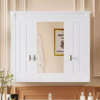 Armoire à pharmacie rectangulaire à montage en surface avec miroir et étagères réglables (L x H)