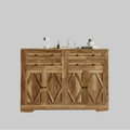 55 in Large Sideboard Buffet Cabinet with Storage, 4 Drawers and 4 Doors, Kitchen Storage Cabinet with Adjustable Shelf, Wood Coffee Bar for Hallway