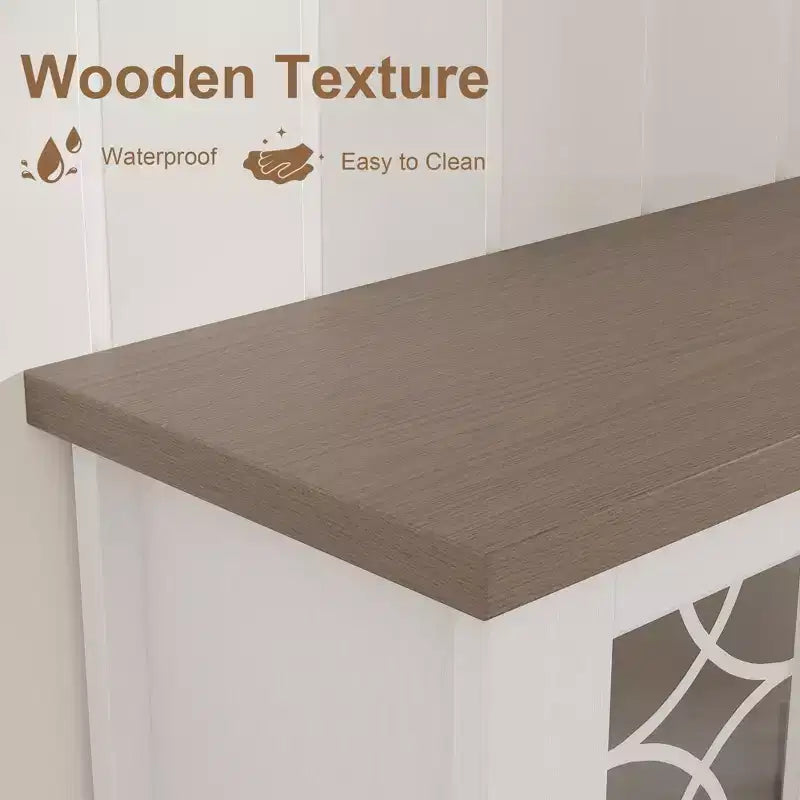 Meuble TV de ferme pour téléviseur, meuble de divertissement du milieu du siècle avec 3 tiroirs et 2 portes de rangement, table console TV média en bois pour salon