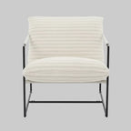 Fauteuil d'appoint Sling avec cadre en métal, fauteuil de salon moderne et confortable, fauteuil de lecture rembourré avec coussin en mousse déchiquetée, fauteuil surdimensionné et confortable
